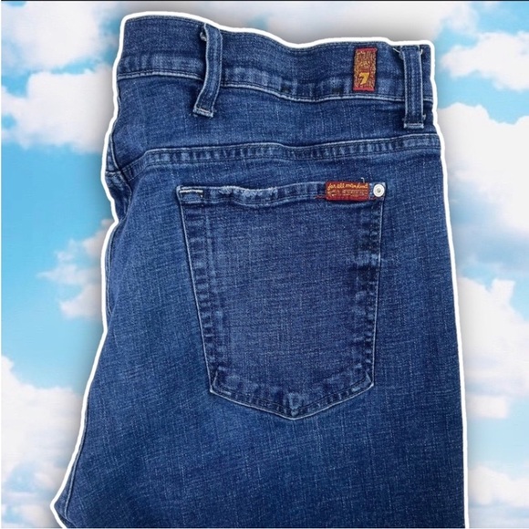 7 FOR ALL MANKIND Adrien Slim Fit Jeans 40x30 Back to School Denim Straight Leg - Picture 8 of 11